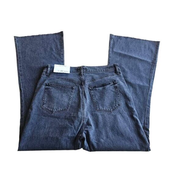 Loft womens Sz 8/29 wash black high waist Sandal Flare jeans - Picture 3 of 8